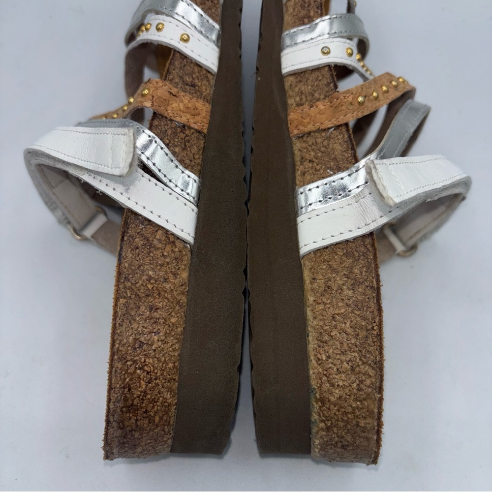 Naot Prescott Leather Multi-Strap Cork Slide Sandals - Picture 4 of 8